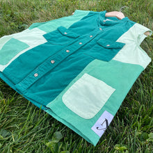 All Green Button-Up Vest Hybrid