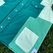 All Green Button-Up Vest Hybrid