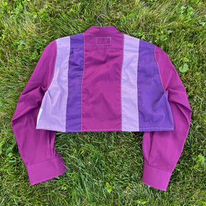 All Purple Long Sleeve Shirt Crop Hybrid