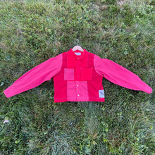 All Red Purple Long Sleeve Shirt Crop Hybrid