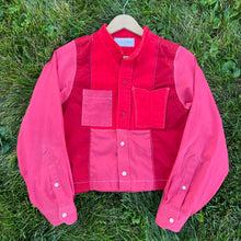 All Red Purple Long Sleeve Shirt Crop Hybrid