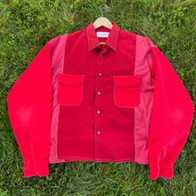 All Red Long Sleeve Shirt Jacket Hybrid