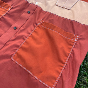 All Orange Button-Up Vest Hybrid