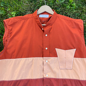 All Orange Button-Up Vest Hybrid