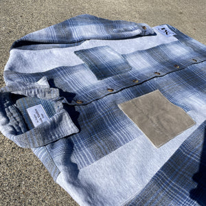 Cool Blue Flannel Sweatshirt Hybrid