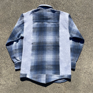 Cool Blue Flannel Sweatshirt Hybrid