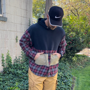 Flannel Fusion Hooded Sweatshirt Hybrid