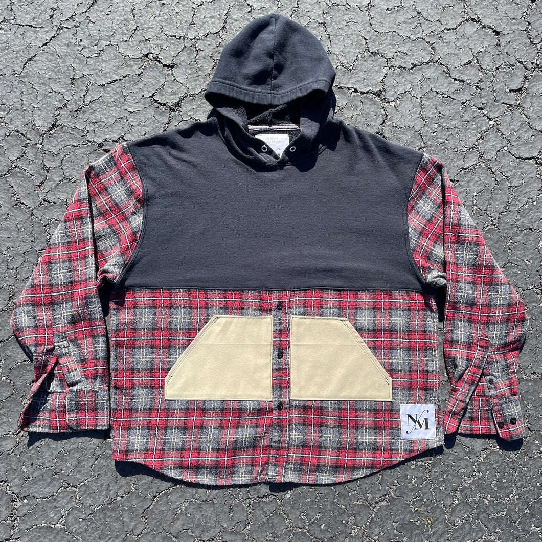 Flannel Fusion Hooded Sweatshirt Hybrid