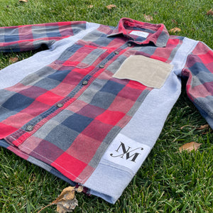 Red Barn Flannel Sweatshirt Hybrid