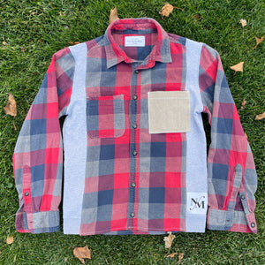 Red Barn Flannel Sweatshirt Hybrid