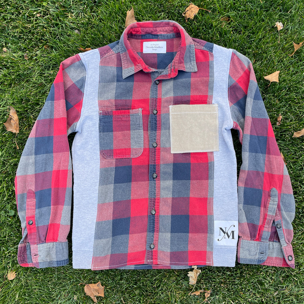 Red Barn Flannel Sweatshirt Hybrid