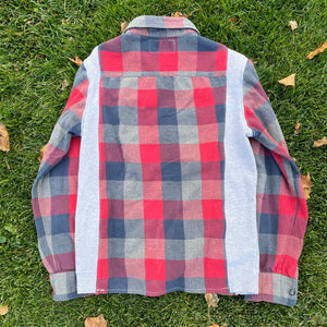 Red Barn Flannel Sweatshirt Hybrid