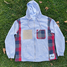 Red Barn Zip-Up Flannel Hoodie Hybrid