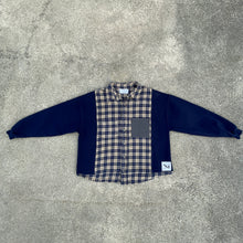 Navy Nonsense Flannel Sweatshirt Hybrid