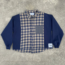 Navy Nonsense Flannel Sweatshirt Hybrid