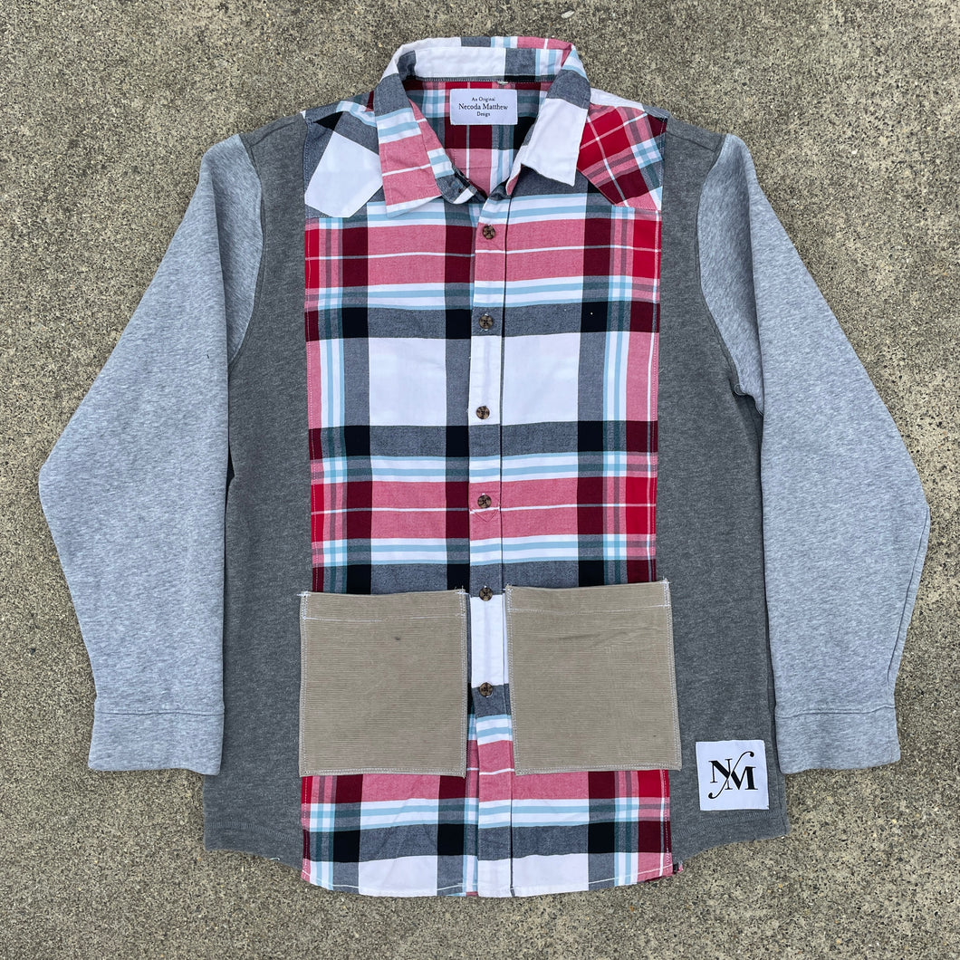 Grey Skies Flannel Sweatshirt Hybrid