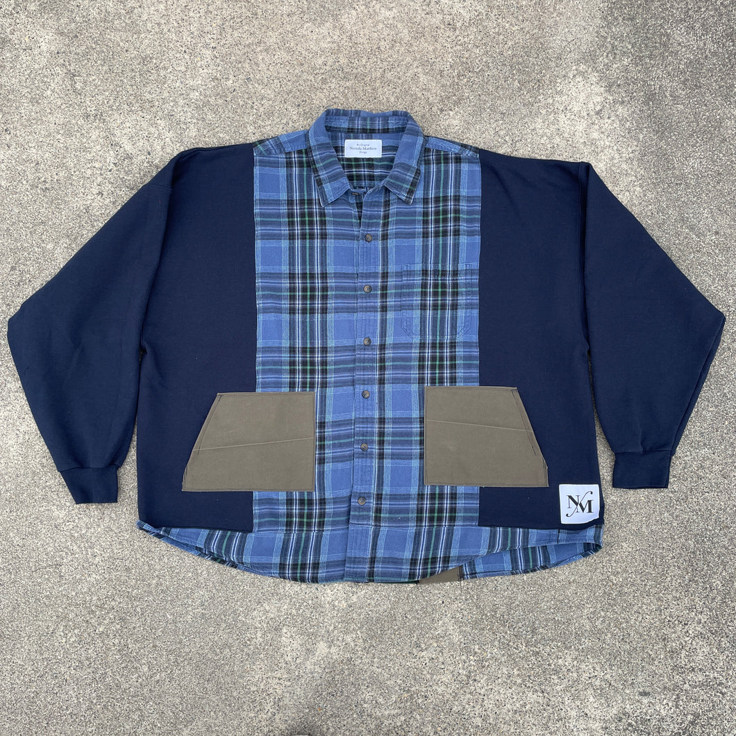 Winter Blues Oversized Flannel Hybrid