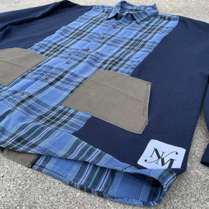 Winter Blues Oversized Flannel Hybrid