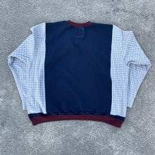 Oversized Navy Uni-Pocket Grid Flannel Hybrid