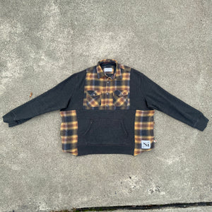 Checkmate Oversized Flannel Sweatshirt Hybrid