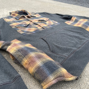 Checkmate Oversized Flannel Sweatshirt Hybrid