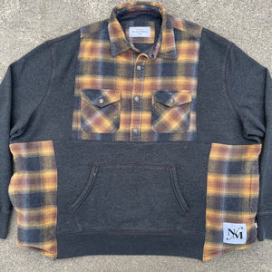 Checkmate Oversized Flannel Sweatshirt Hybrid