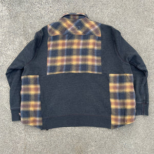 Checkmate Oversized Flannel Sweatshirt Hybrid