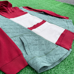 Tri-Color Red Emerald Double Pocket Sweatshirt Hybrid