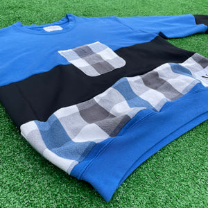 Black & Blues Uni-Pocket Flannel Sweatshirt Hybrid