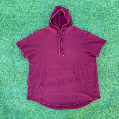 Maroon Short Sleeve Boxing Hoodie