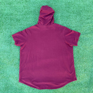 Maroon Short Sleeve Boxing Hoodie