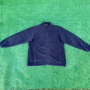 Oversized Navy Full-Zip Fleece