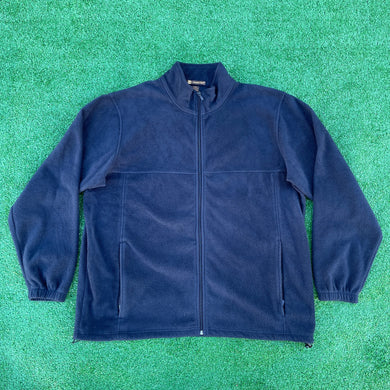 Oversized Navy Full-Zip Fleece