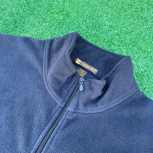 Oversized Navy Full-Zip Fleece