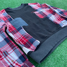 CK Jeans Rework Flannel Hybrid Crewneck