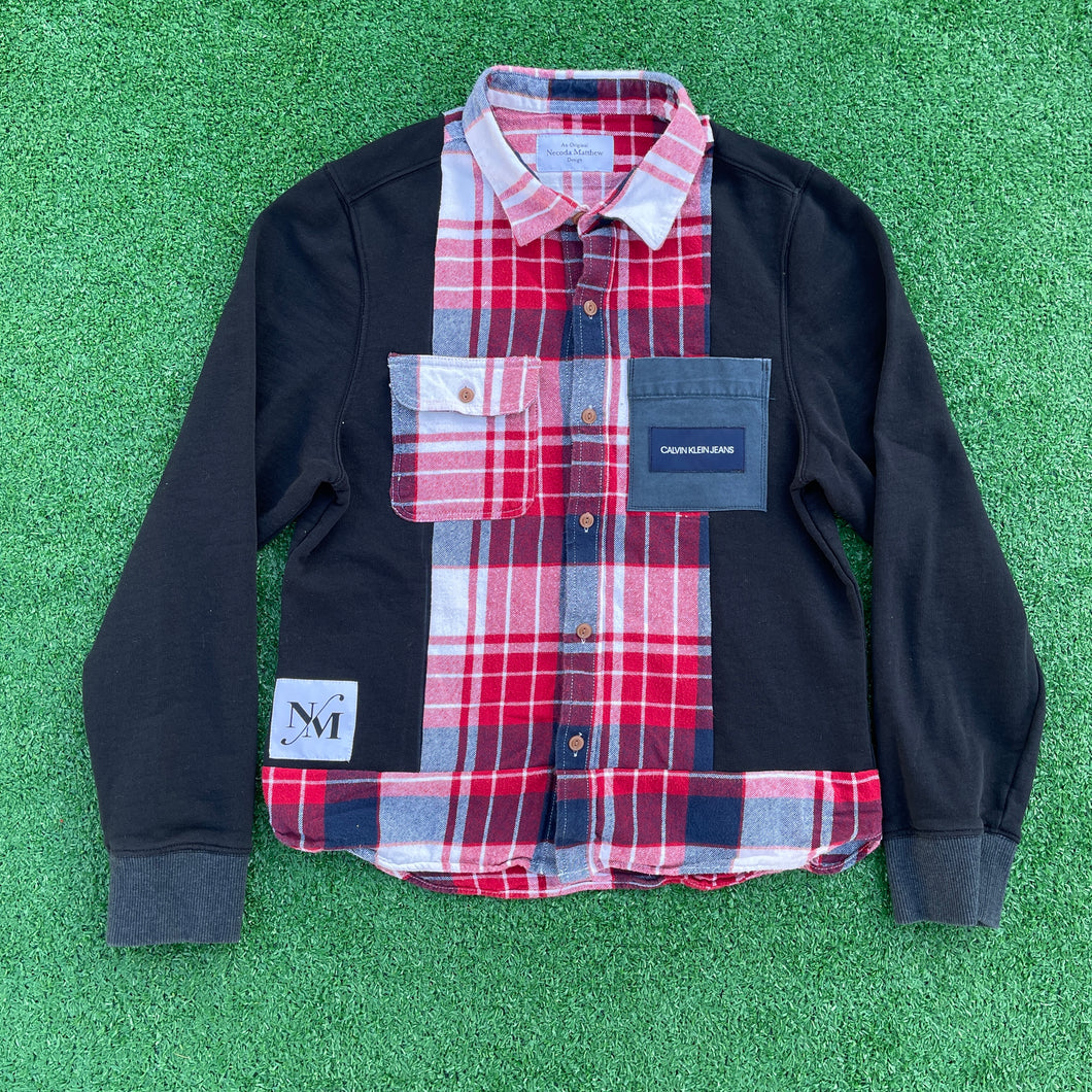 CK Jeans Rework Sweater Flannel Hybrid