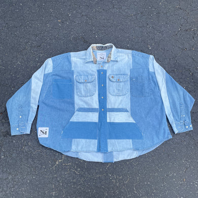 Double Wide Denim Oversized Up-Cycle