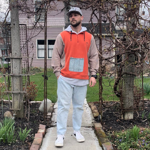 "Orange" Ya Glad Plaid Flannel Sweater Hybrid