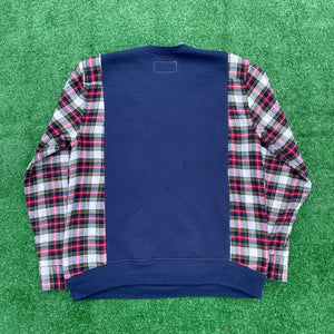 "Not So Old" Navy Flannel Sweater Hybrid