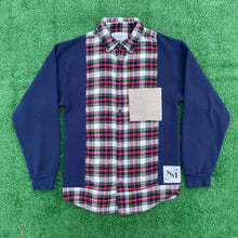 Navy Nonsense Sweater Flannel Hybrid