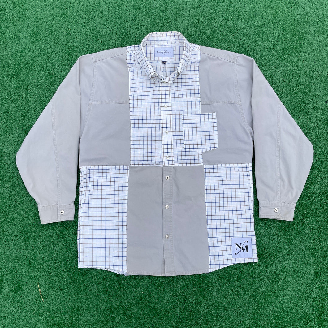 Calm Cool and Khaki Checkmate Button-up