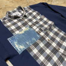 Free Flow Button-Up Cropped Flannel Sweatshirt