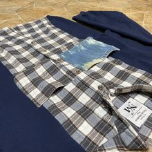 Free Flow Button-Up Cropped Flannel Sweatshirt