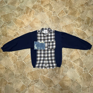 Free Flow Button-Up Cropped Flannel Sweatshirt