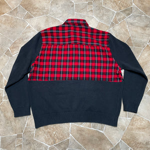 Fire and Ice Crop Top Flannel Sweater