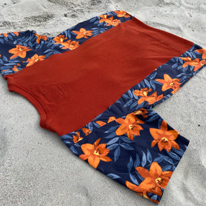 Sunset Orange Loungewear Hawaiian