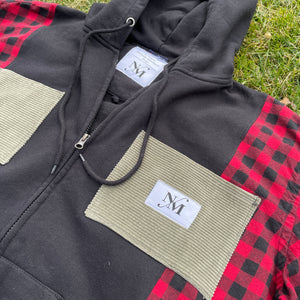 Functional Flannel Zip-Up Hoodie Hybrid