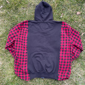 Functional Flannel Zip-Up Hoodie Hybrid