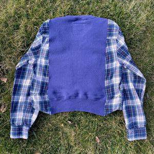 Vintage Champion Flannel Crop Rework